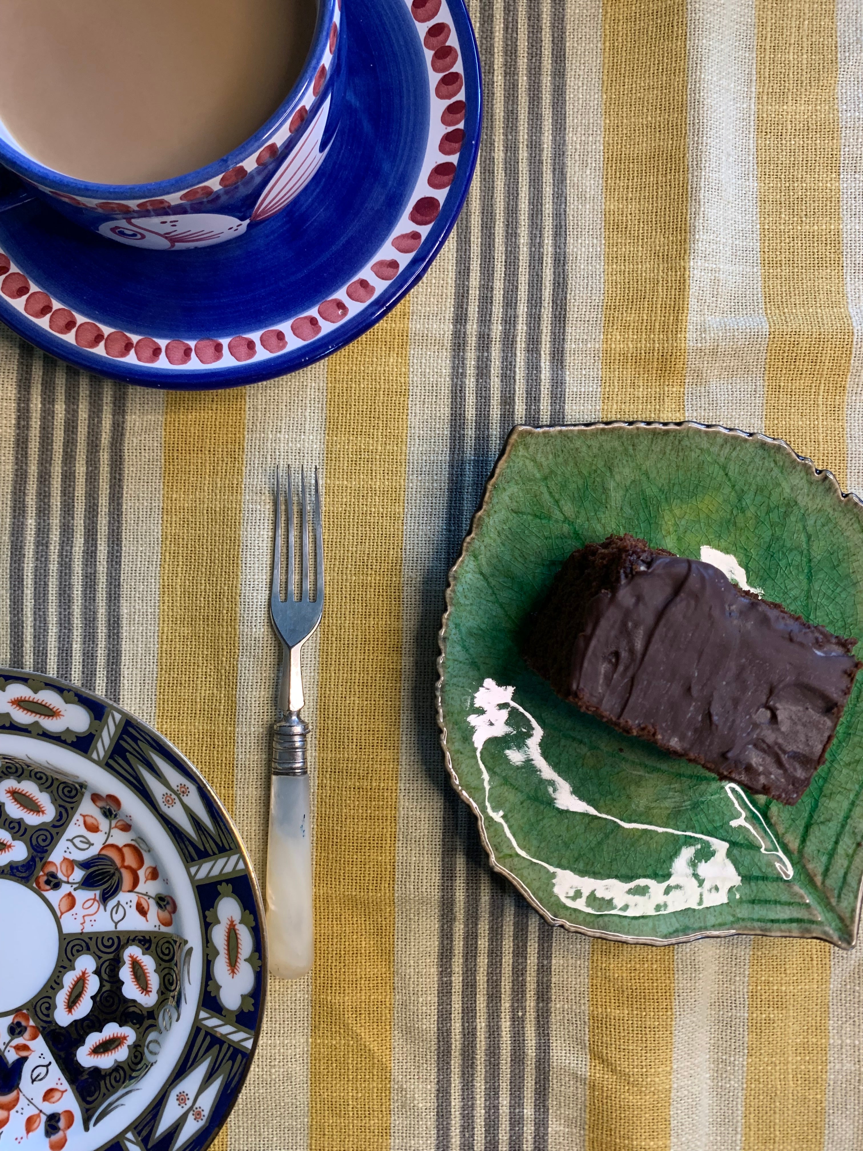 Chocolate Sponge Slice, Chocolate Custard, and Dark Chocolate Ganache